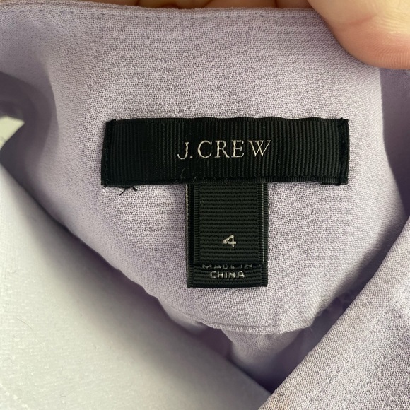 Lavender J. Crew tank blouse in size 4. Good gently used condition. - Picture 4 of 5